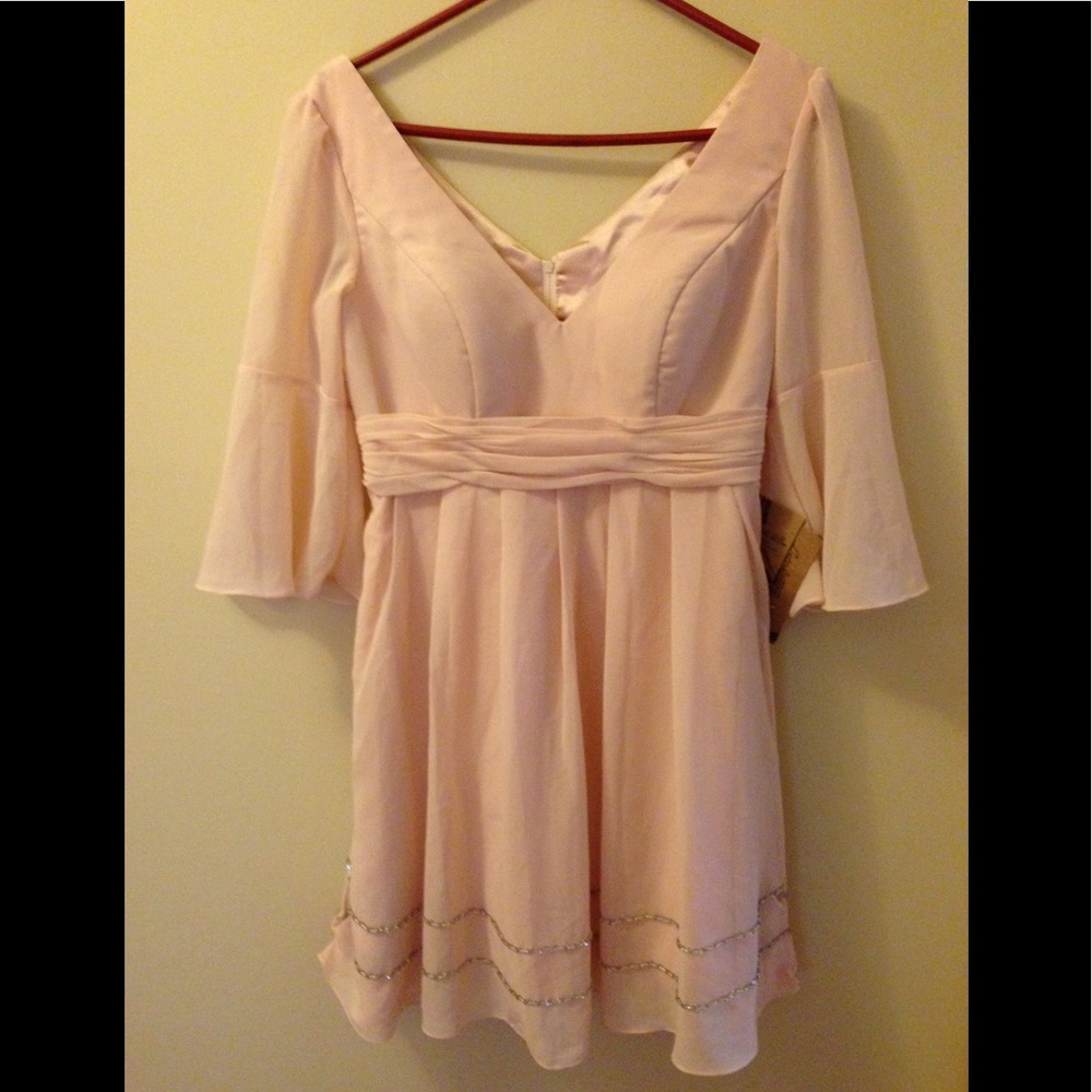 🌺pearl pink color,chiffon dress 🌺